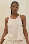 High Neck Crochet Top - XL Natural