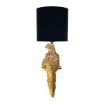 Polly Parrot Gold Wall Light With Black Shade