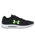 Men's Ua Micro G Pursuit Bp Running Shoes - Black-white 12
