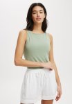 Cotton On All Day Boat Neck Tank-soft Jade