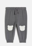 Cotton Joggers - Dark Grey White