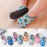 1PAIR Fun Cartoon Animal Print Non-slip Floor Socks Socks Shoes For Toddler Baby Boys And Girls First Walkers Cute Slippers Tren