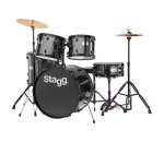 Stagg 5-PIECE Standard Drum Set W cymbals Black
