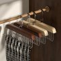 8-Hook Wooden Hanger With 360 Swivel Hooks - Heavy Duty Space-Saving Organizer For Bras Vests Swimwear & Scarves