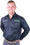 Festool Mens Long Sleeved Shirt Navy Blue Medium