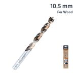 Alpen Wood Twist Drill Bit 10.5MM Sleeved