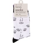 Clicks Trendy Socks White & Purple Multi Face 3-6