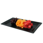 Nova Style Rectangular Platter 37X20CM Matt Black Set Of 6