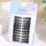 80pcs Segmented Grafted Eyelashes Single Cluster Lashes Natural Long Crossed Fluffy Curling Lashes Suitable For Daily Travel Makeup Eyelash Extensions