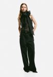 Wide Denim Trousers - Black