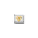 Composable Classic Link Pink Heart With Stones
