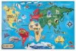 Melissa & Doug World Map Floor Puzzle 33 PC