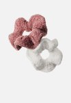 2-PACK Microfibre Towel Scrunchies - Pink & White