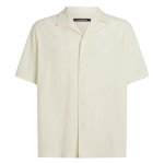 Textured Short-sleeved Shirt -cannoli Cream