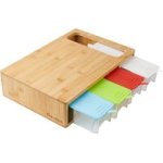 Bernese Bamboo Cutting Board With Prep Storage Containers