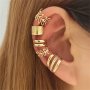 5PCS/SET Fashion Trendy Design Classic Elegant Women's Ear Cuff Iron Jewelry Set For Women Daily Party Holiday Wearing