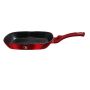28CM Marble Coating Grill Pan - Burgundy Metallic Line
