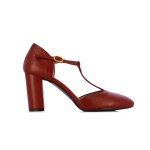 Mary Jane Block Heel -rubino