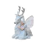 Fairy Sitting Next To A Reindeer 8.9X6X12CM