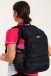 Powerland Laptop Backpack Navy Blue School Bag With Multiple Compartments & Free Water Bottle