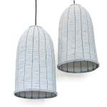Glass Beaded Hanging Slim Dome Lampshade
