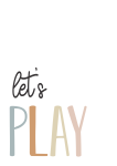 Let's Play" - Canvas Print - 600MM X 600MM