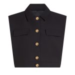Cropped Gilet -black