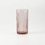 - Hand Pressed Hi Ball Glass Set Of 4 Choose From 3 Colours - Pink