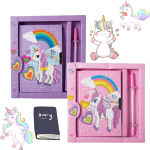 Unicorn Notebook With Pen & Lock – 19 X 18CM – Pack Of 2