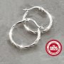 S925 Sterling Silver Hoop Earrings Minimalist Geometric Twist Circle Hoop Earrings Classic Style Earrings Jewelry 2.2G/0.08OZ