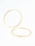 Goldair Gold Textured Large Hoop Earrings