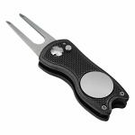 Bettgolf Golf Divot Repair Tool With Pop-up Button & Magnetic Ball Marker Pitch Mark Lightweight Portable MINI Divot Repair Tool