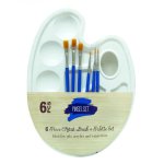 Palette & 6 Artist Brush Set - Factory Plaza