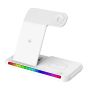 3-IN-1 Fast Charging Station With LED Lighting - White