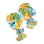 GREE N Multi Beaded Shell Stud Earrings