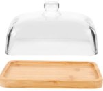 Bakery Tray With Acrylic Lid Bamboo Bread Tray Plastic Bakery Server Acrylic Bamboo Server