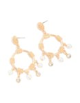 Goldair Gold Diamante Rondell Hoop Charm Earrings