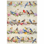 Deco Print Bird In Branch Medley