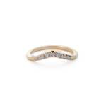 The Holly Arch Band With Diamonds - Natural White Gold 18CT