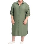 Ladies Plain Shirtdress - 54 White