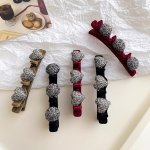 1 4 Pcs Braided Hair Clips For Women Sparkling Crystal Stone Braided Hair Clips Duckbill Hair Barrettes Hairpin Hair Accessories