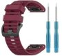 Quickchange Watch Strap For Garmin Fenix 5/6/7 955 22 Mm Stainless Steel Watch Strap Maroon