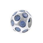 B1-C5029 - 925 Sterling Silver Cz Stone European Charm Bead - Lavender Cz Stone