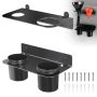 Skyjdm Oil Dual Funnel Holder Storage Rack Includes 2 Plastic Removable Drip Cups Wall Mount Fluid Drain Funnel Kit Organizer Bracket For Enclosed Ra