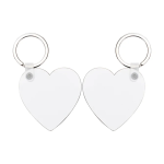 Mdf Keyrings Single & Double-sided 6 Variants - Heart Round 50 44MM Double-sided