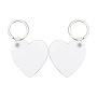 Mdf Keyrings Single & Double-sided 6 Variants - Heart Round 50 44MM Double-sided