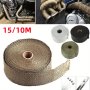 High-temperature Resistant Exhaust Wrap Roll - 5.0METER/7.19METER Heat Shield Tape For Cars & Motorcycles With Stainless Steel Ties Black/white/titanium