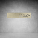 House Number D22 - 600 X 150 Rusted Steel No