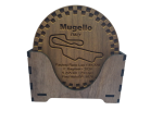 Legendary Bike Race Track Collection - Wallnut Wooden Coasters Gift Set
