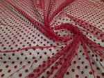 Lacquer Spotted Mesh Flocked